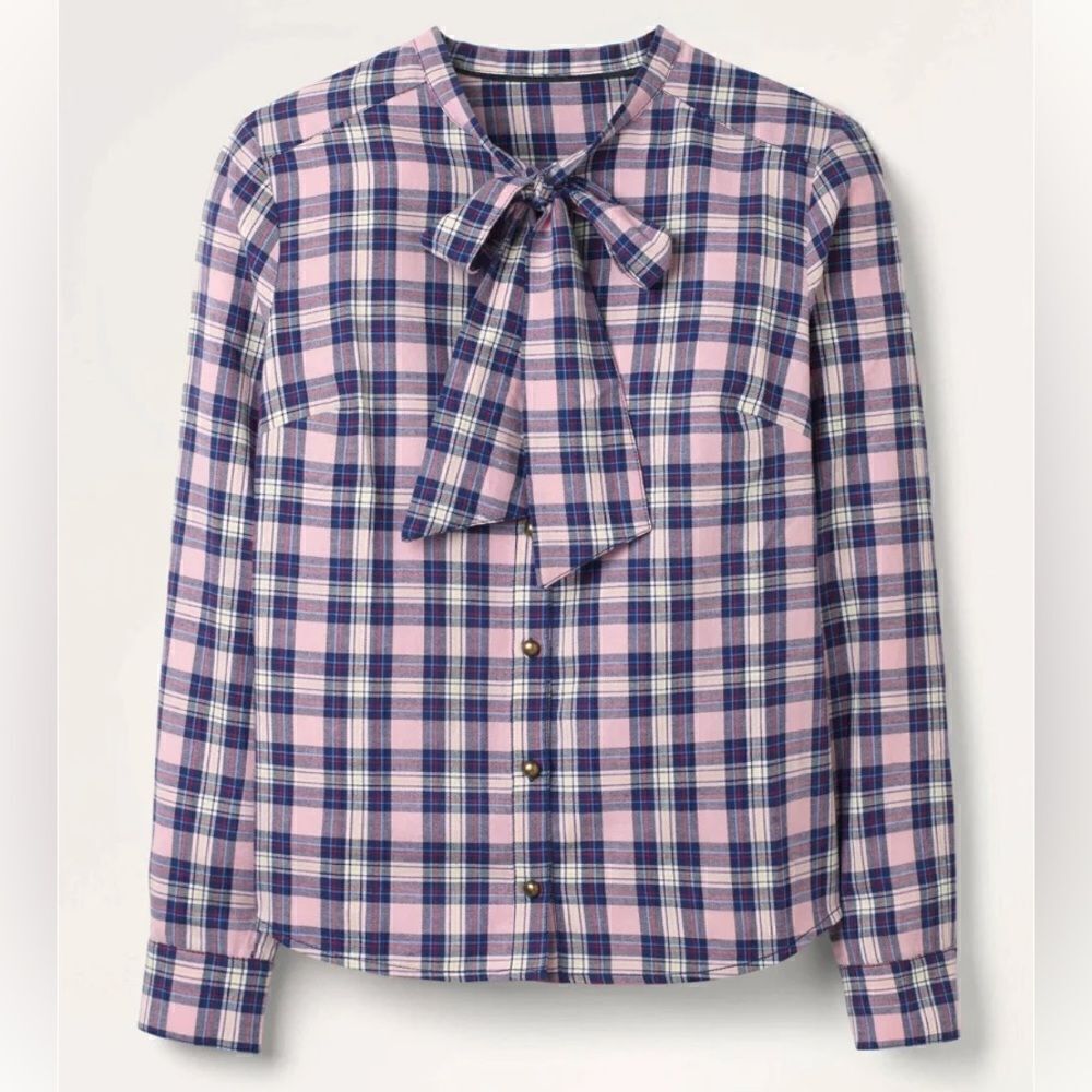 BODEN Susannah Bow Neck Shirt XS